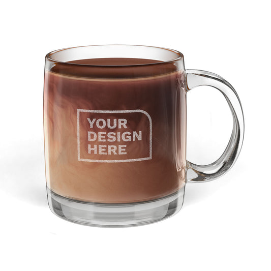 Engraved Glass Coffee Mug